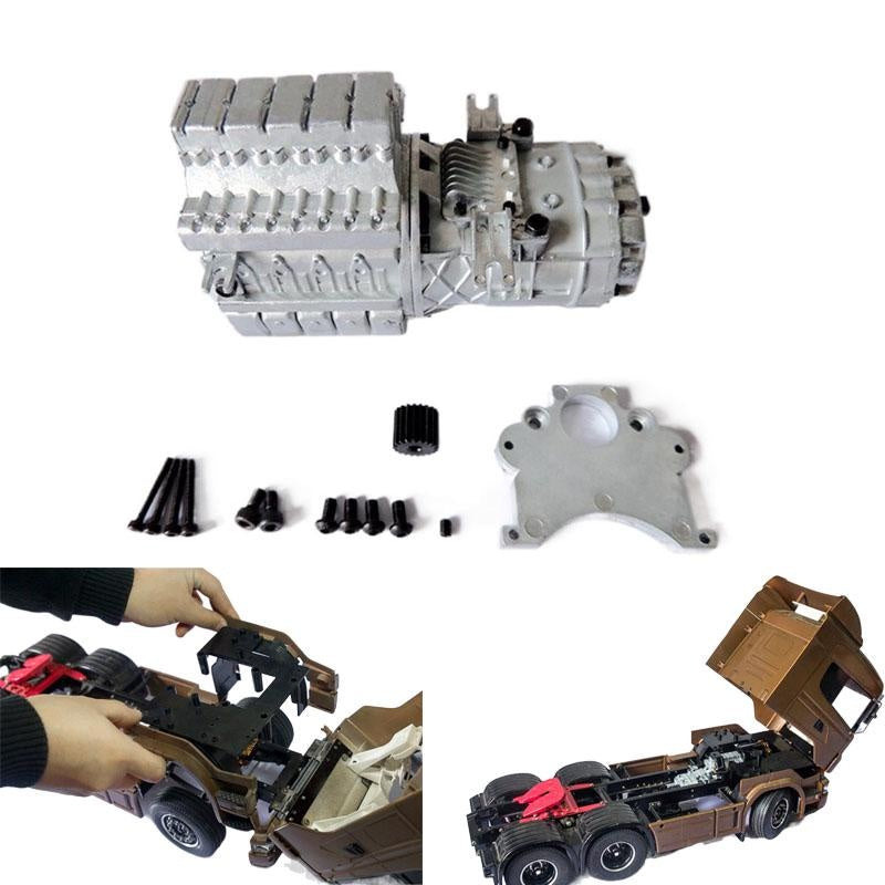 nouvel essieu arrière 133.5mm pour 1/14 camions tamiya rc tracteur remorque camion mise à niveau pièces accessoires