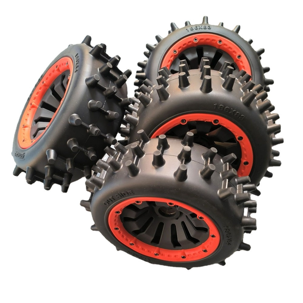 Set De 2 Neumáticos Traseros Gruesos Para Coche RC 1/5 | Para Rovan KM Baja 5B