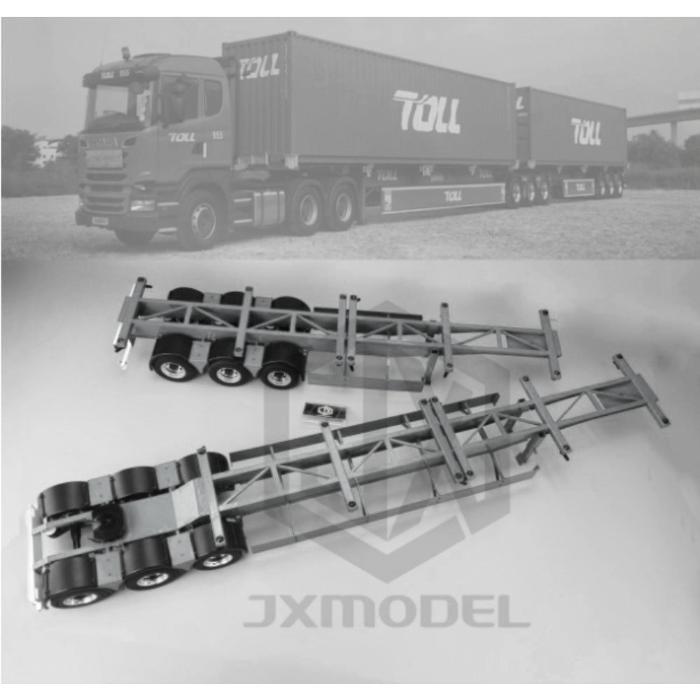 JXMODEL Double Semi-trailer for 1/14 Tamiya Rc Trailer Scania 770S