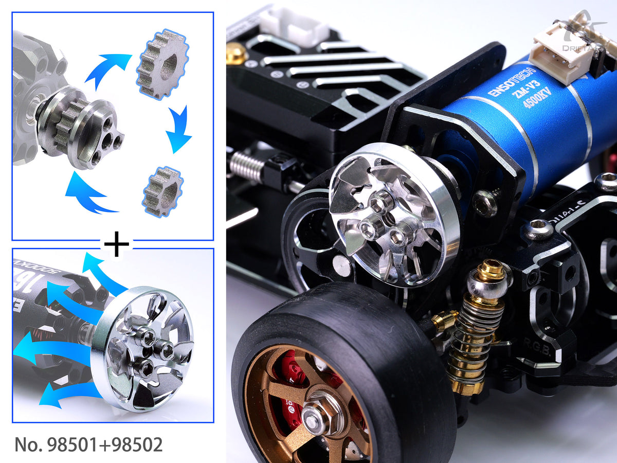 Drift Art 98501 1/24 Rc Drift Car Stainless Steel 3-Speed Motor