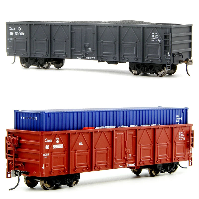 HO 1/87 Railway C64K Wide Open Car Freight Train Model – VAJJEXRC