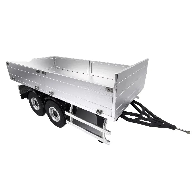 Metal 1/14 3 Assi Rimorchio Semirimorchio Per RC Trattore Camion Auto - Foto 7