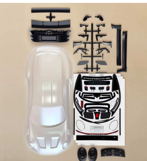 911 GT3 RS 1/10 Rc Drift Car Clear Case with Magnetic Light Kit