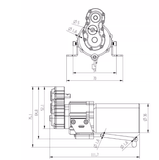 1/14 RC Truck Metal 2 Speed Gearbox with Transfer Case for Tamiya SCANIA 770S VOLVO 56360 FH16 ACTROS MAN TGX RC TRACTOR