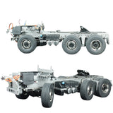 6x6 Gearbox Planetary Reduction Differential Lock Axle Trailer Chassis for 1/14 Tamiya Man Rc Tractor