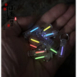 Transparent Acrylic Keychain WITH 2X12MM Tritium Tube Self-luminous for 25 Years