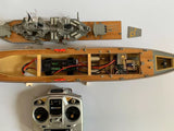 1:300 Us Missouzi RC Battleship Boat Model Finished 90cm Length RTR
