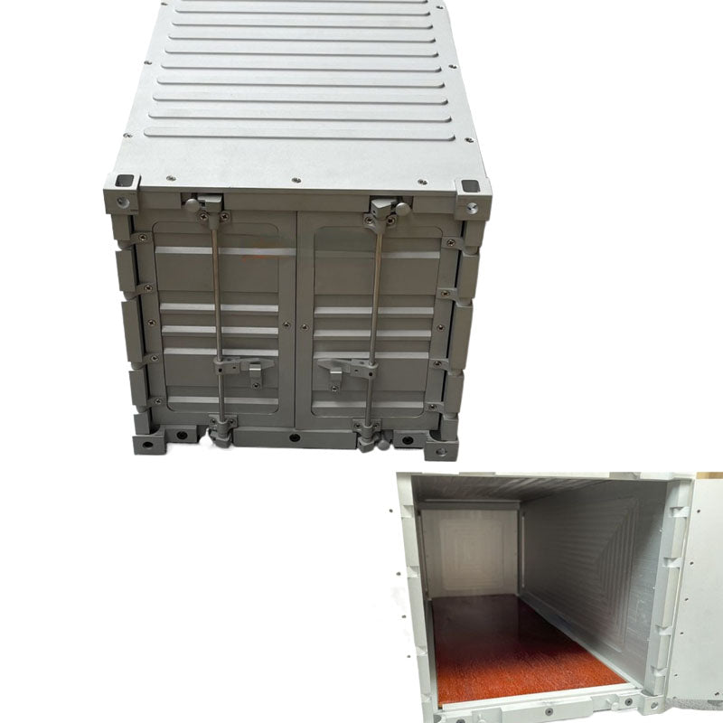 In Container Cnc 1/14 20 FT CNC Aluminum Container with Interior for 1/14 Tamiya Lesu Rc ...
