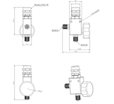 CUT-YL8 0-7MPa Adjustable Hydraulic Relief Valve for 1/14 Rc Hydraulic Excavator DIY