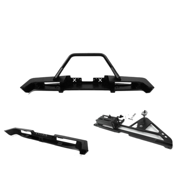 CAPO SIXER1 Samurai Jimney RC CAR Metal Front Bar Rear Bar Spare Tire Rack Black Set CD15828FJG SET-B