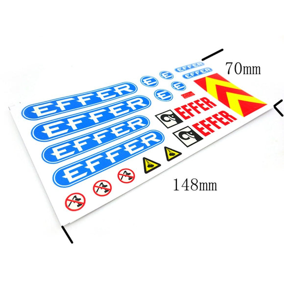 1/14 RC Construction Vehicle Model Crane Arm Toy Model Effer Sticker D406