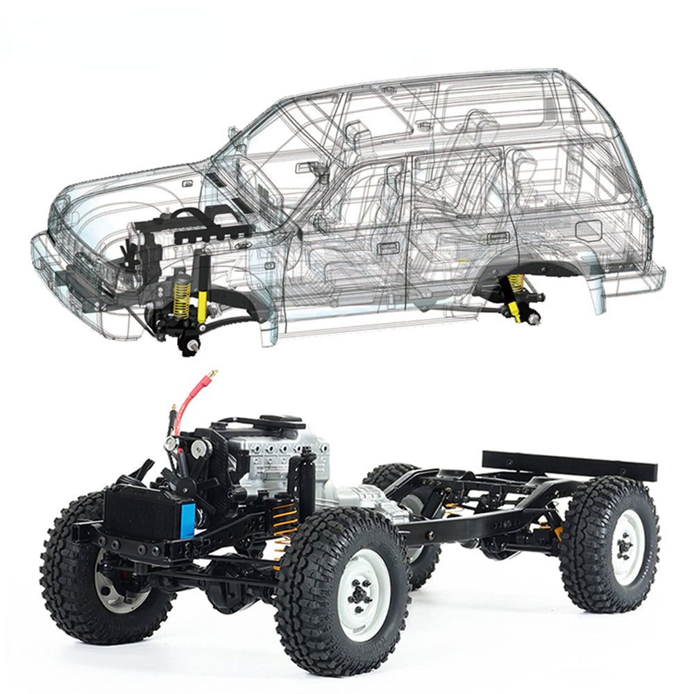 RCRUN LC80 Metal Chassis Frame Kit for 1/10 RC Crawler – VAJJEXRC