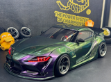 MST 1/10 Drift Car Case A90 Supra Gradual Change of Color Painting with Red Headlight Control System Finished Product