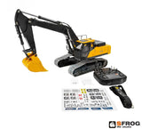 SFROG E400 Hammer Edition 1/14 All Metal Hydraulic Excavator with sound light RTR