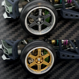 LS Studio Rays TE37 Miniz AWD 1/24 Rc Drift Car Metal Wheel Hub 20mm 1 Pair