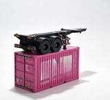 1/14 20FT 3D Printed Plastic Container Two Axle Trailer FOR 1/14 TAMIYA RC TRACTOR