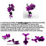 AZADA Avalon V1.1 1/10 RC Rear Drive Drift Frame Kit Decoupling Suspension Conversion Kit