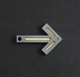 3D Printed Metal Titanium Alloy Arrow Tritium Lamp Self-luminous for 25 Years