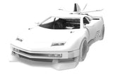 1/24 Z6 Jaguar 3D Printed Rc Drift Car Shell Kit with Wheels 106mm Wheelbase