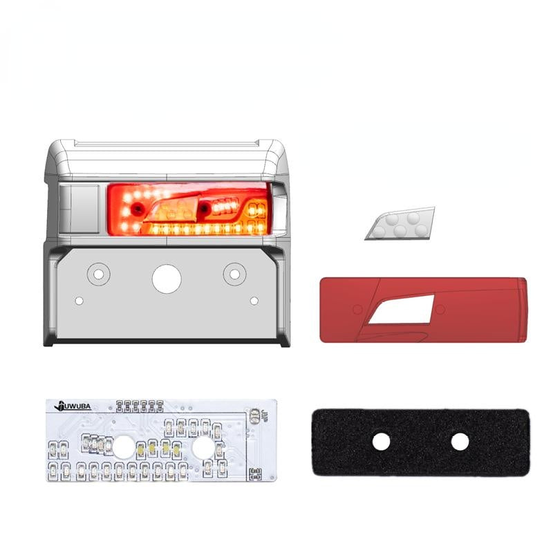 Lot D’1 Becquet Arrière étroit Pour RC Tamiya 1/14 Scania 770S 56368
