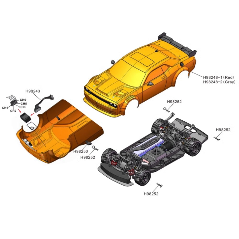 RC Fahrzeug Ersatzteile Von Horizon Hobby - BLH-H Komponenten Für Modellbau