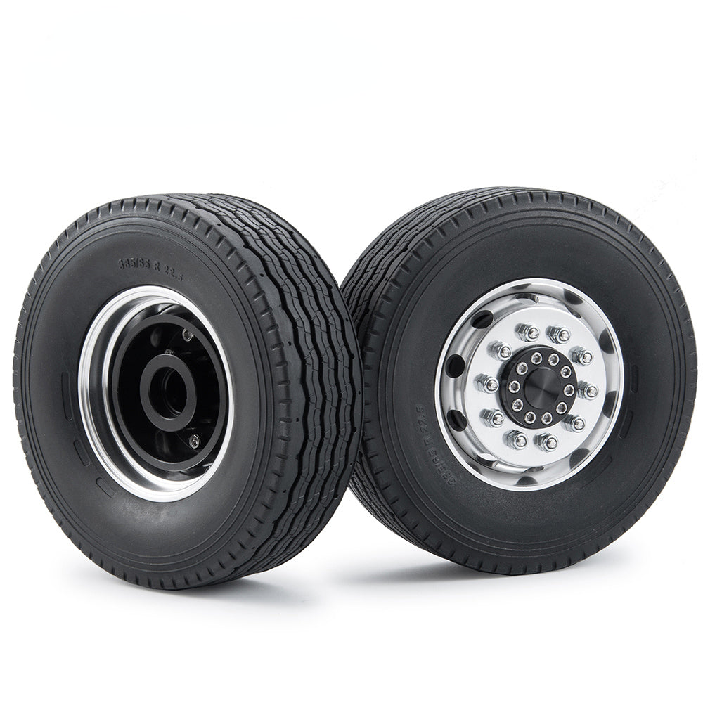 Round Hub Rims 2Pcs Metal Front Wheel Hub Rims Unpowered Round Hole Adapter with Tires ...