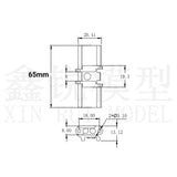 1/12 RC Hydraulic Excavator Metal Track Carbon Steel Stainless Steel 65mm Width