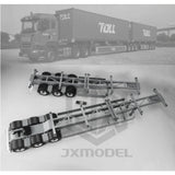 JXMODEL Double Semi-trailer for 1/14 Tamiya Rc Trailer Scania 770S MAN Benz Actros 3363 Volvo