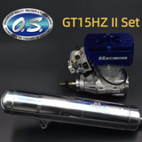 OS Engine GT15HZ II 15cc 2-Stroke Gas Version Engine with PowerBoost Pipe Muffler for 700 91 Class RC Helicopter Petrol Engine