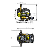 Engcon Hydraulic Movable Joint for 1/14 Cut 914 920 918 E111 Ec160 Rc Hydraulic Excavator OP