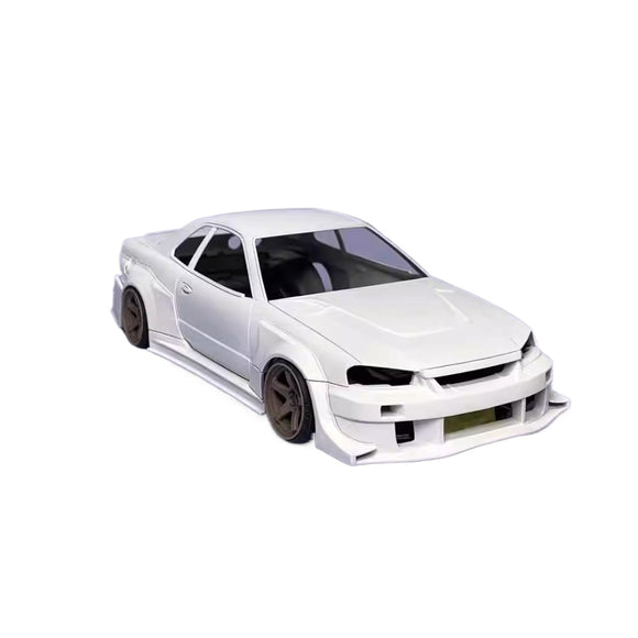 1/24 GTR R34 Uras Shell 3D Printed Op Parts for Tamiya 24258