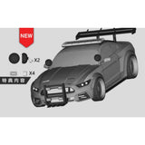 1/24 MUSTANG Hoonigan Rc Drift Car Shell 3D Printing Op Part with Water Sticker for Tamiya