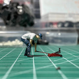 1:64 Scale  Mechanic Figure Jack Miniature Car Repair Scene for NEZ RC DRIFT CAR