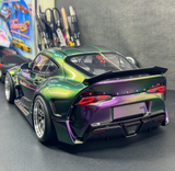 MST 1/10 Drift Car Case A90 Supra Gradual Change of Color Painting with Red Headlight Control System Finished Product