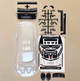 911 GT3 RS 1/10 Rc Drift Car Clear Case with Magnetic Light Kit for Tamiya Tt02 Mst Rdx Wheelbase 257mm