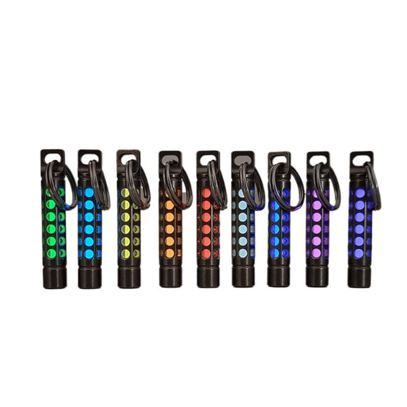 Titanium Alloy Hexagonal Tritium Tube Keychain Self-luminous for 25 Years