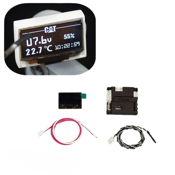 1/14 Tamiya Tractor Hydraulic Excavator LCD Interior Screen Voltmeter Thermometer Pressure Gauge