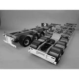 JXMODEL Double Semi-trailer for 1/14 Tamiya Rc Trailer Scania 770S MAN Benz Actros 3363 Volvo