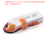 Dupu 1200mAh 3S 25C Battery for CAPO Cub3 TATRA 1/18 Rc Tractor
