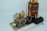 Engine Boiler Inline Double Cylinder Power Unit Suitable for 0.8M To 1.3M Rc Boat Power Model DIY
