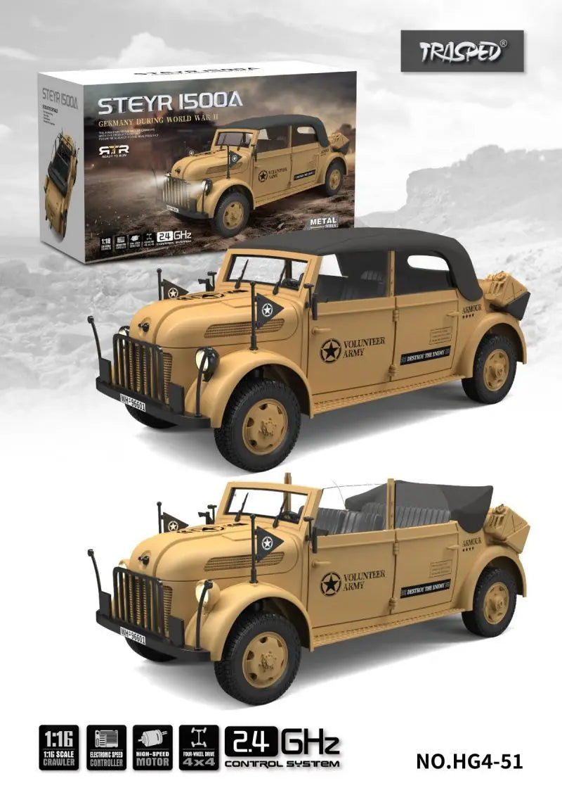 HENG GUAN Steyr 1500A 1/18 German Military Remote Control Command HENG GUAN Steyr 1500A 1/18 German Military Remote Control Command