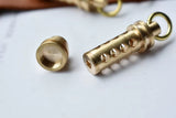 Brass Tritium Trachea Keychain 3x22.5mm