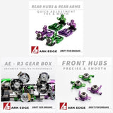 ARKEDGE AE24X 1/24 RC DRIFT CAR -OP AE-R3 High Traction Wavebox Metal Wheel Cup Swing Arm