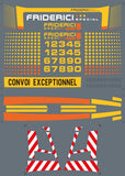 KAYA 1/14 TAMIYA RC TRACTOR 56375 56360 56362 FH16 COATING STICKER KUV004