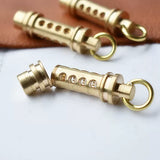 Brass Tritium Trachea Keychain 3x22.5mm