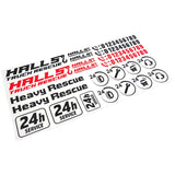 1/14 Tamiya volvo FH16 750 56360 56375 56362 Rc Tractor sticker D409