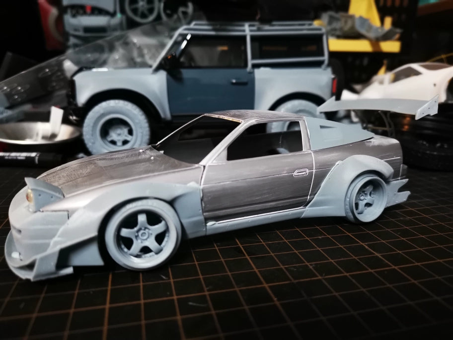 1/24 Rc Drift Car 180sx ROCKET BUNNY V1 3d Printing Parts for