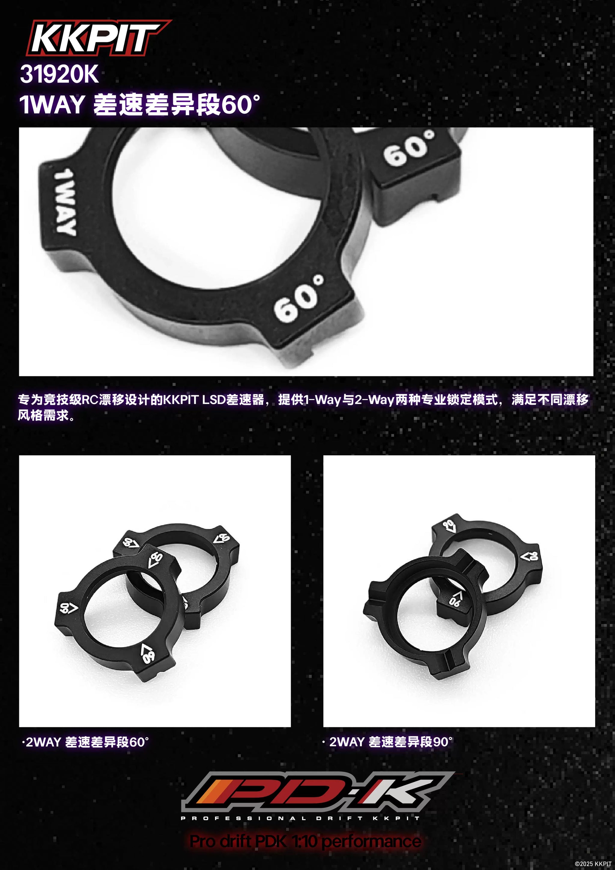 KKPIT 1/10 PDK RC DRIFT CAR LSD 60° 1WAY 31920k – VAJJEXRC