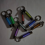Titanium Alloy Hexagonal Tritium Tube Keychain Self-luminous for 25 Years