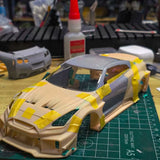 1/24 GT R35 RC DRIFT CAR car case 3d print OP parts with transfer sticker for tamiya 24300